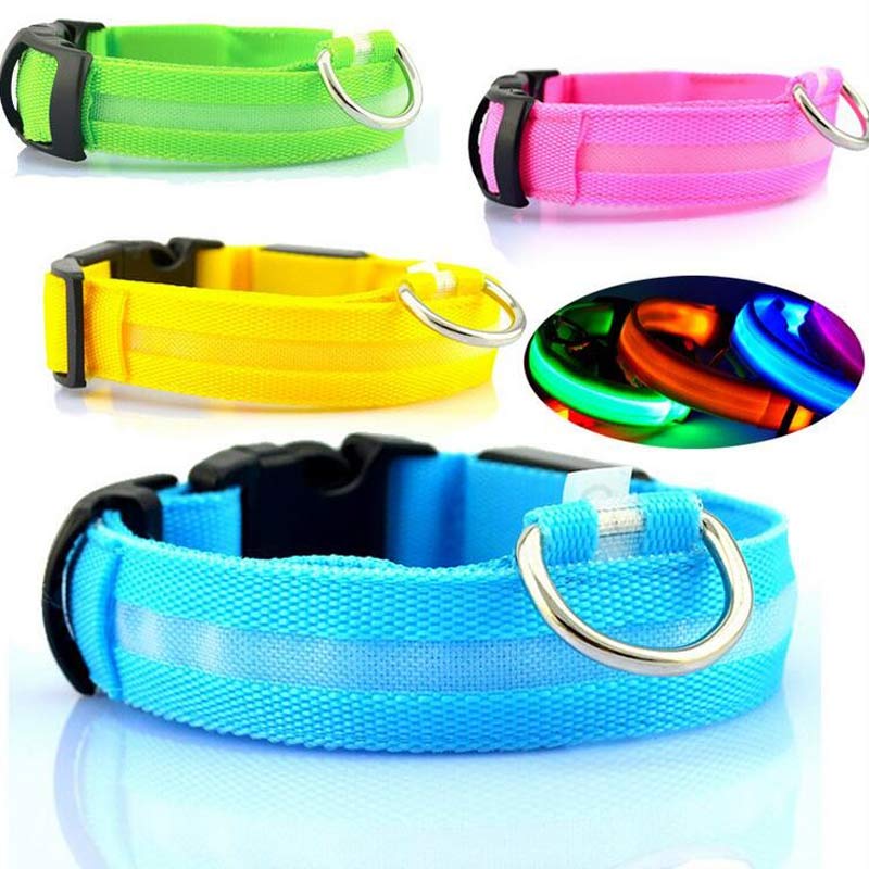LED Dog Collar – Night Safety Collar, USB Rechargeable & Battery, Waterproof & Adjustable