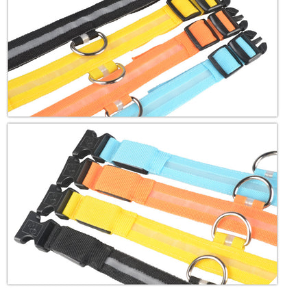 LED Dog Collar – Night Safety Collar, USB Rechargeable & Battery, Waterproof & Adjustable